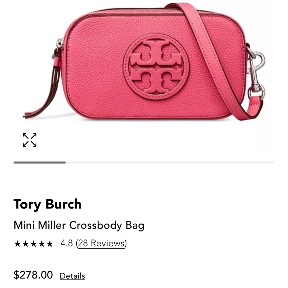 Tory Burch pink crossbody bag